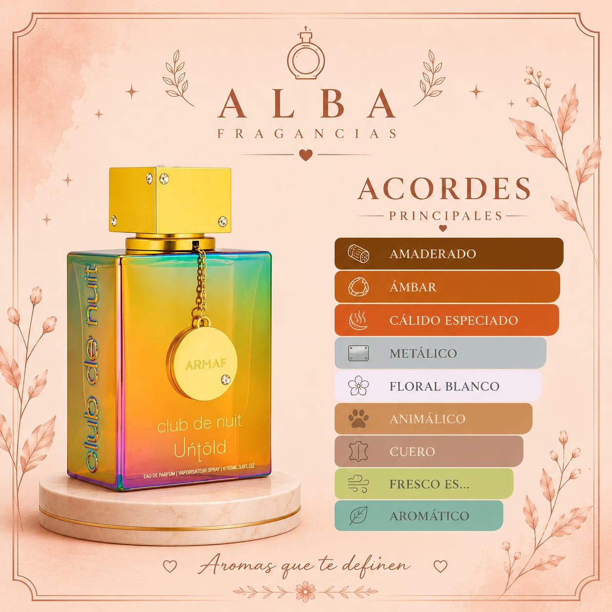 Perfume Armaf Club de Nuit Untold Femenino EDP 105ml - Imagen 2
